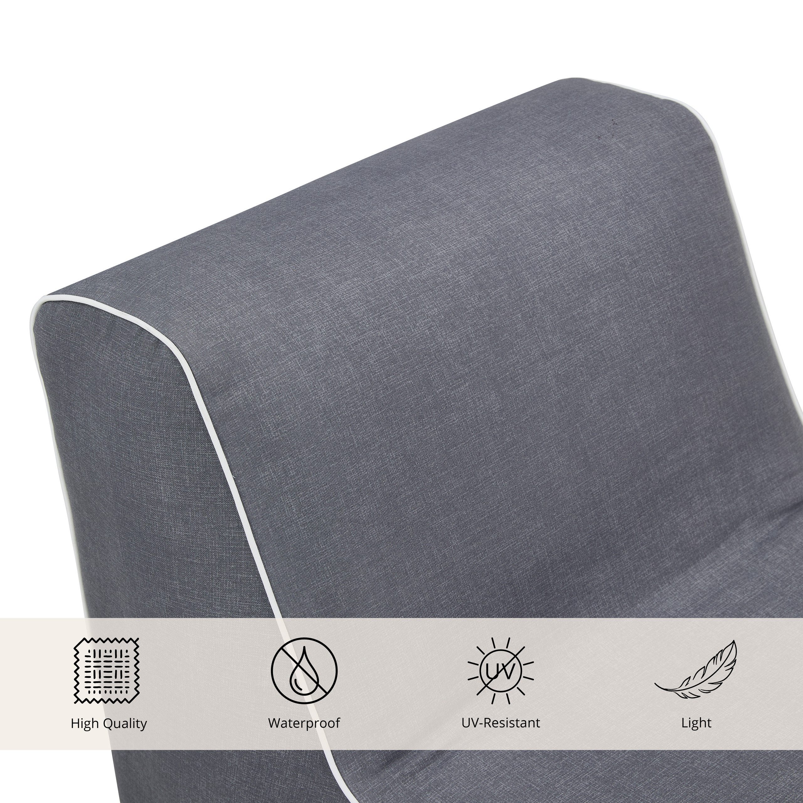 hjh LIVING Sitzsack Luftsofa Sitzolo Air Stoff, Luftsofa Outdoor Sitzsack inkl. Fußpumpe, Wasser- & UV-beständig