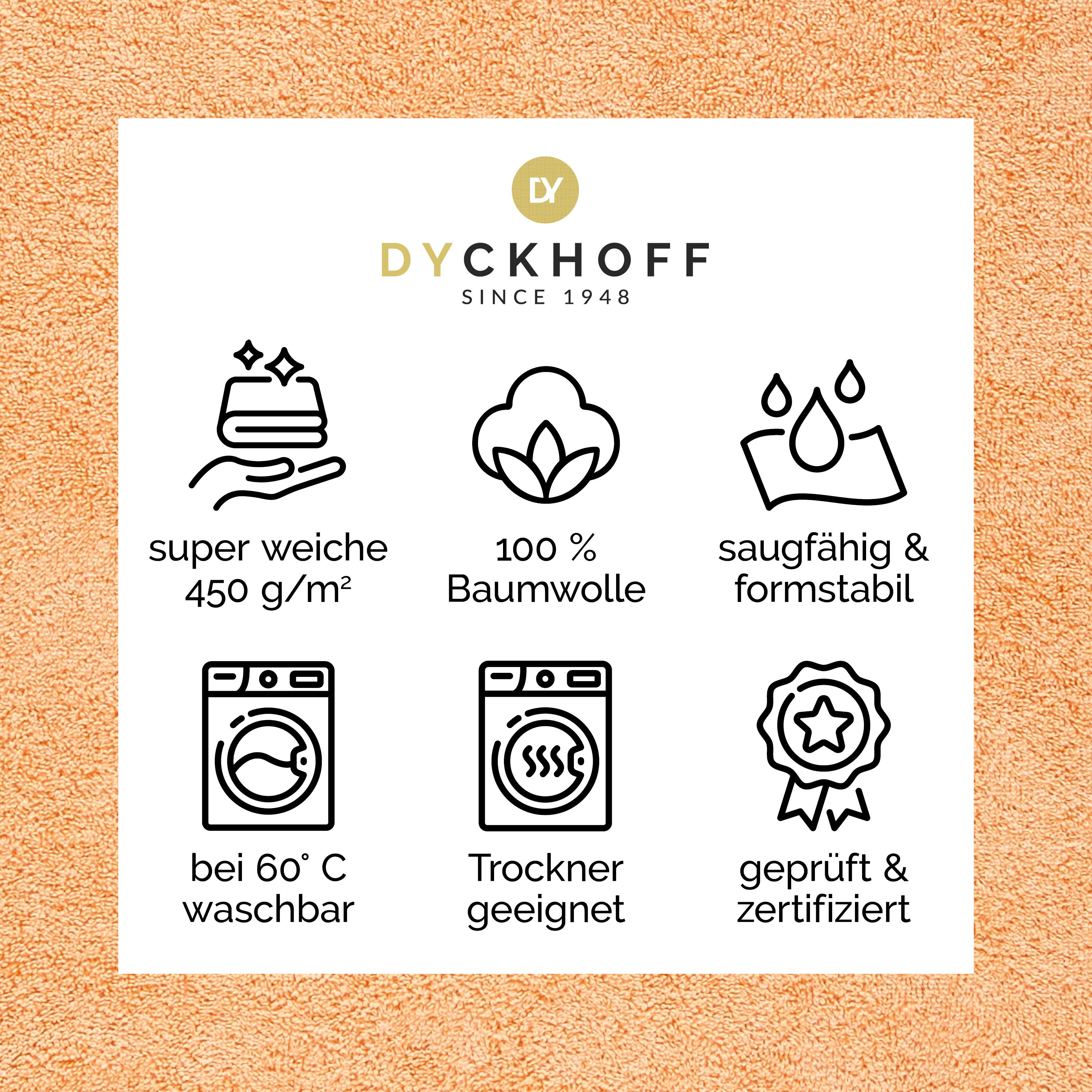 Dyckhoff Duschtuch Pure Natural Uni, Frottier (Packung, 1-St), BIO Baumwolle, GOTS