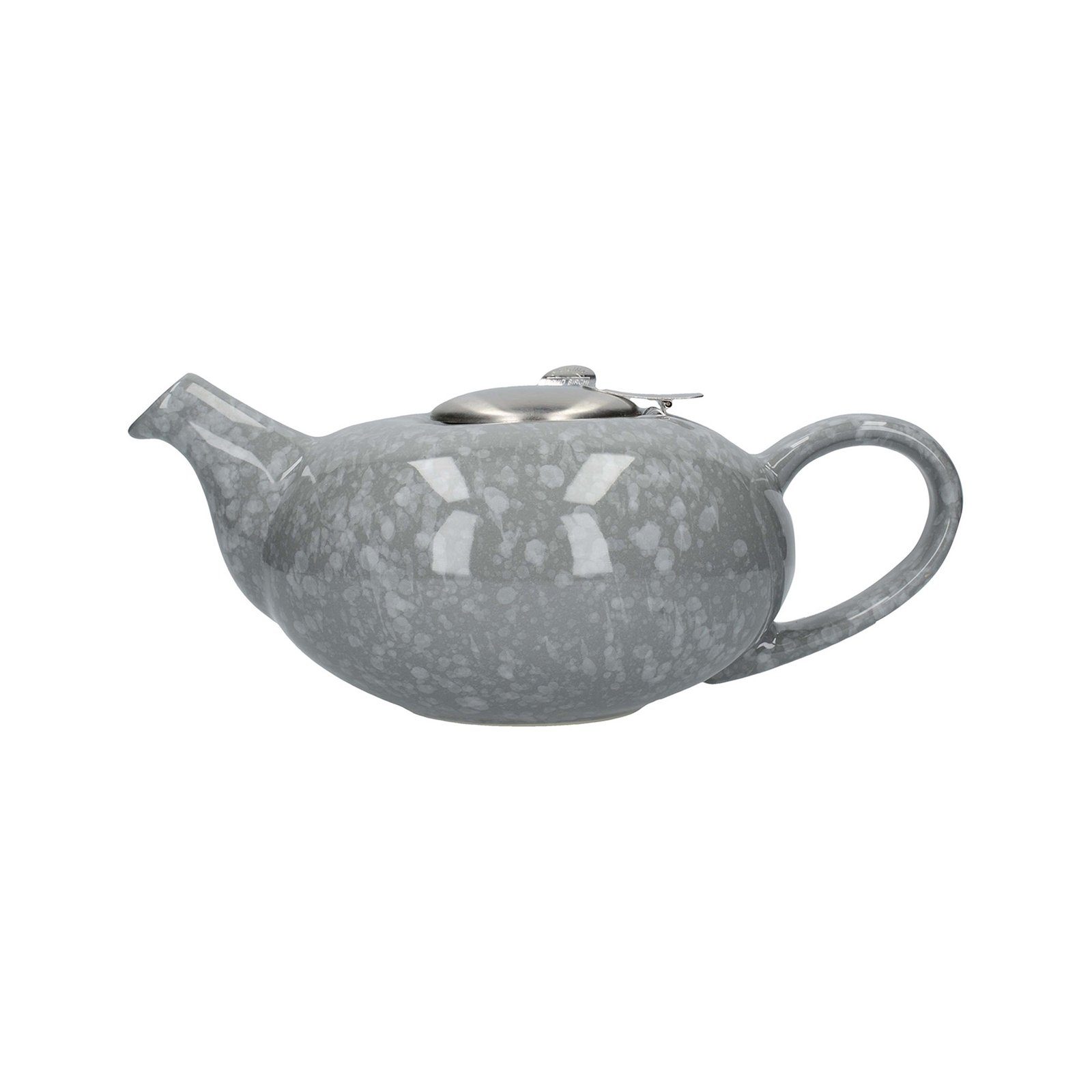 Neuetischkultur Teekanne Teekanne mit Sieb, 4 Tassen 1 L, Keramik, 1 l Grau glänzend marmoriert