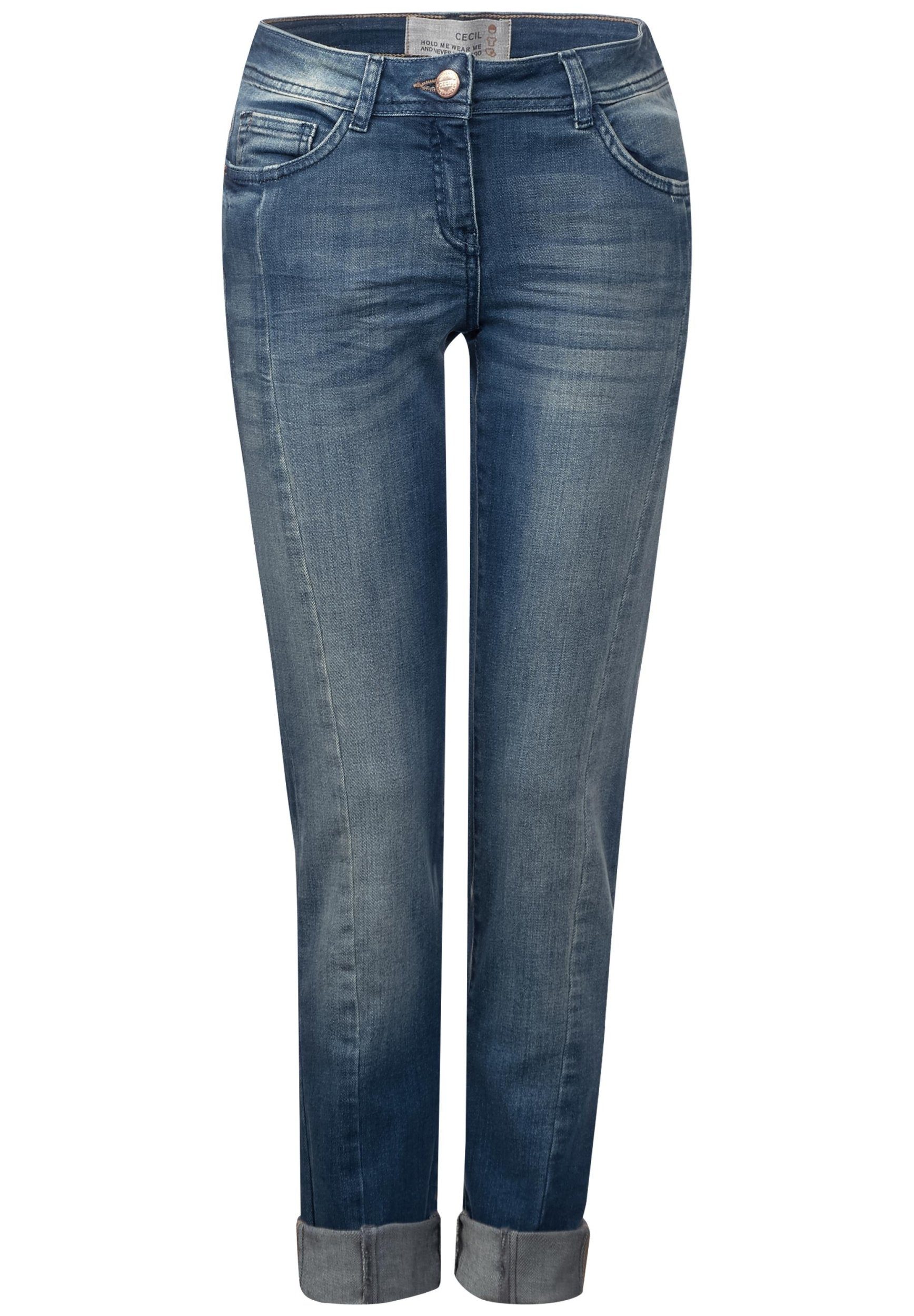 Look 5-Pocket-Jeans Washed Denim Cecil Charlize