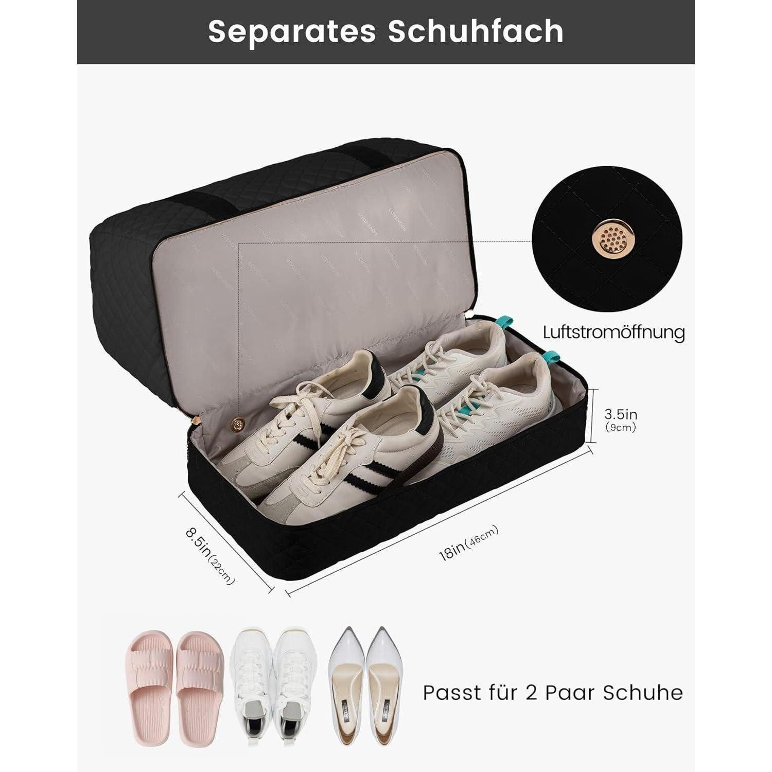 LuxusKollektion Reisetasche Reisetasche Damen Weekender Sporttasche mit Sch günstig online kaufen
