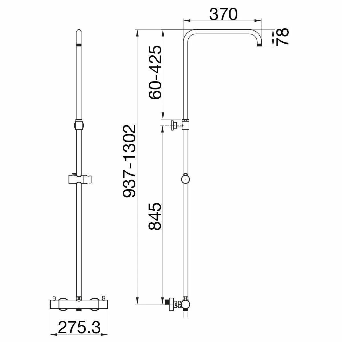 Antikalk-Noppen« GmbH mit Euroshowers Brausegarnitur und - mit Thermostat Einhebelmischer Round Brausen Duschsystem Thermo Duschsystem und