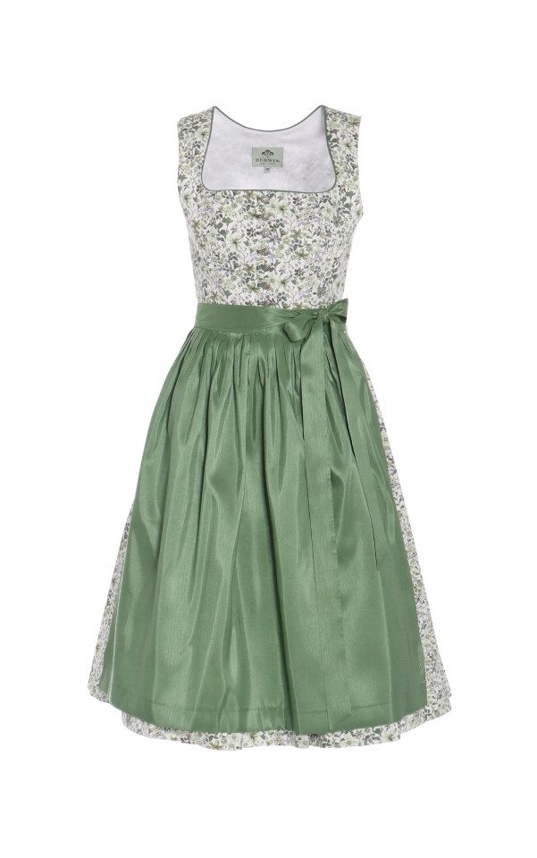 Berwin Dirndl Blumendirndl mit uni Schürze günstig online kaufen