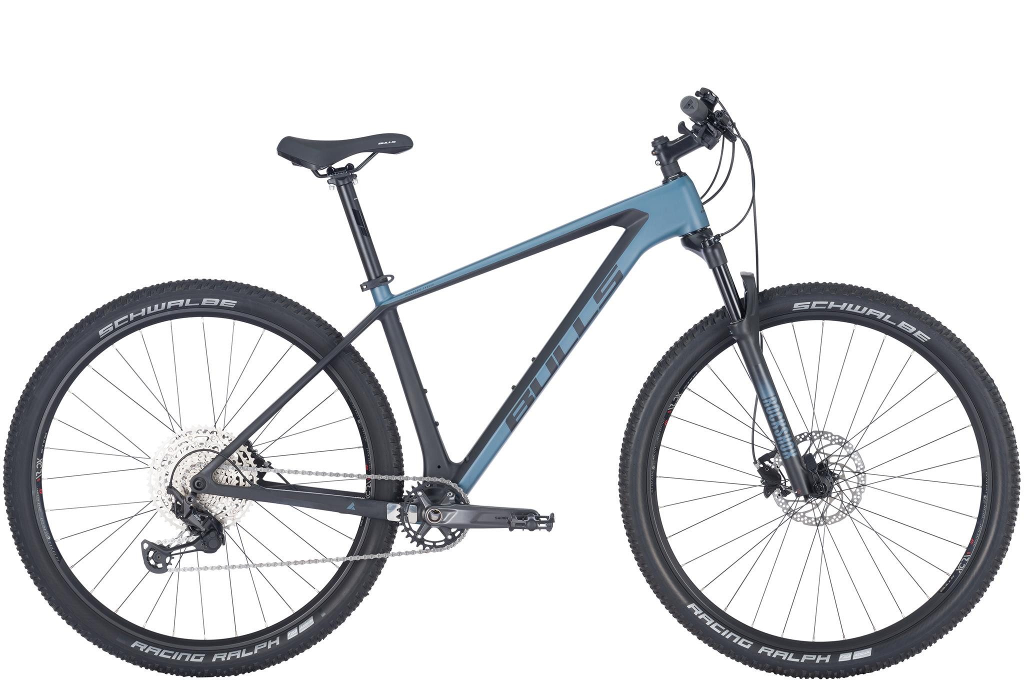 Bulls Mountainbike Bulls Bushmaster S 29'' blau 2024, 12 Gang SHIMANO Deore XT RD-M8100 shadow+, Kettenschaltung