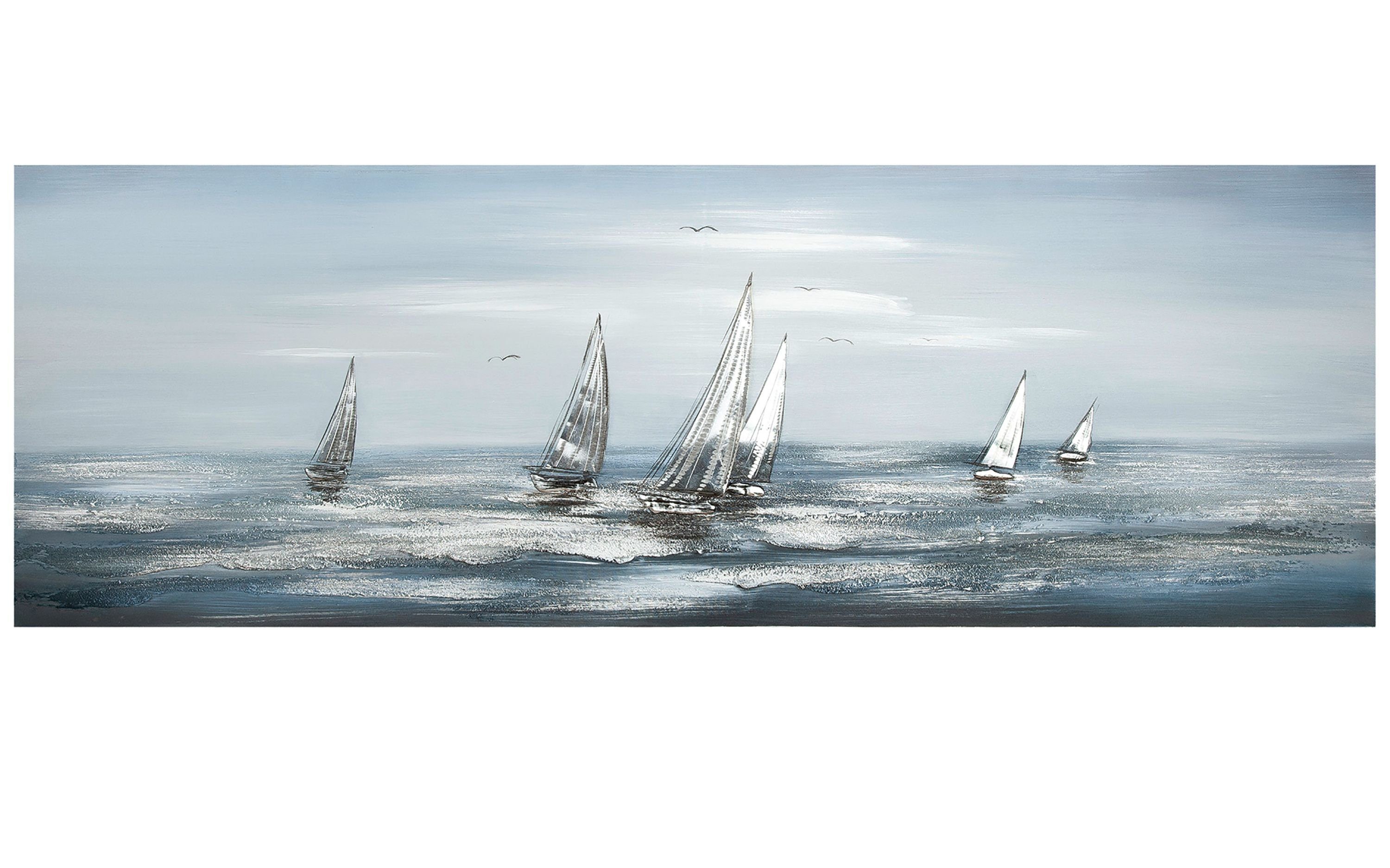 GILDE Wandbild GILDE Gemälde Silver Regatta günstig online kaufen