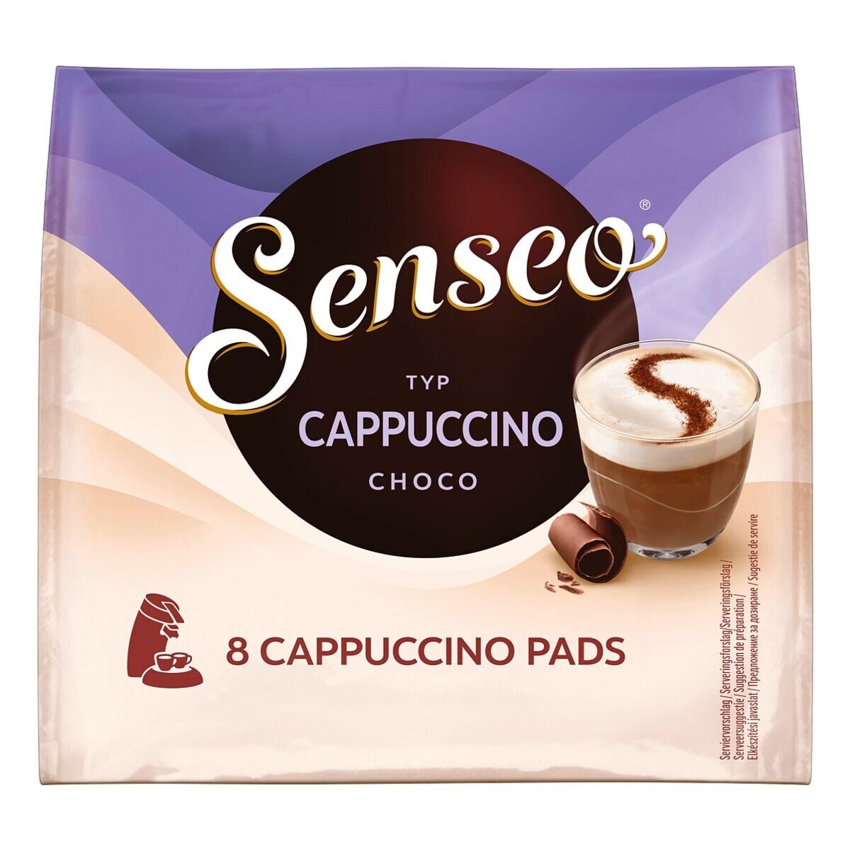 Philips Senseo Kaffee Cappuccino Schoko, 8 Pads