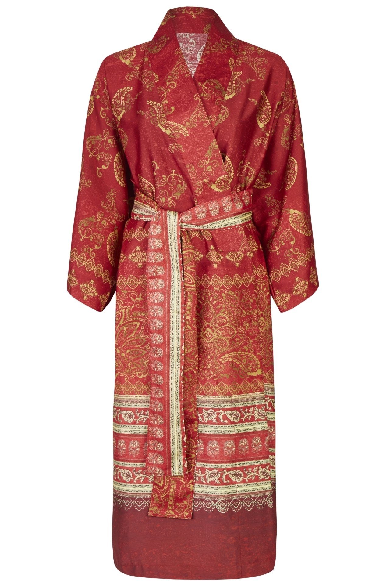 Kimono Gürtel rot MATERA, Bassetti Baumwolle,
