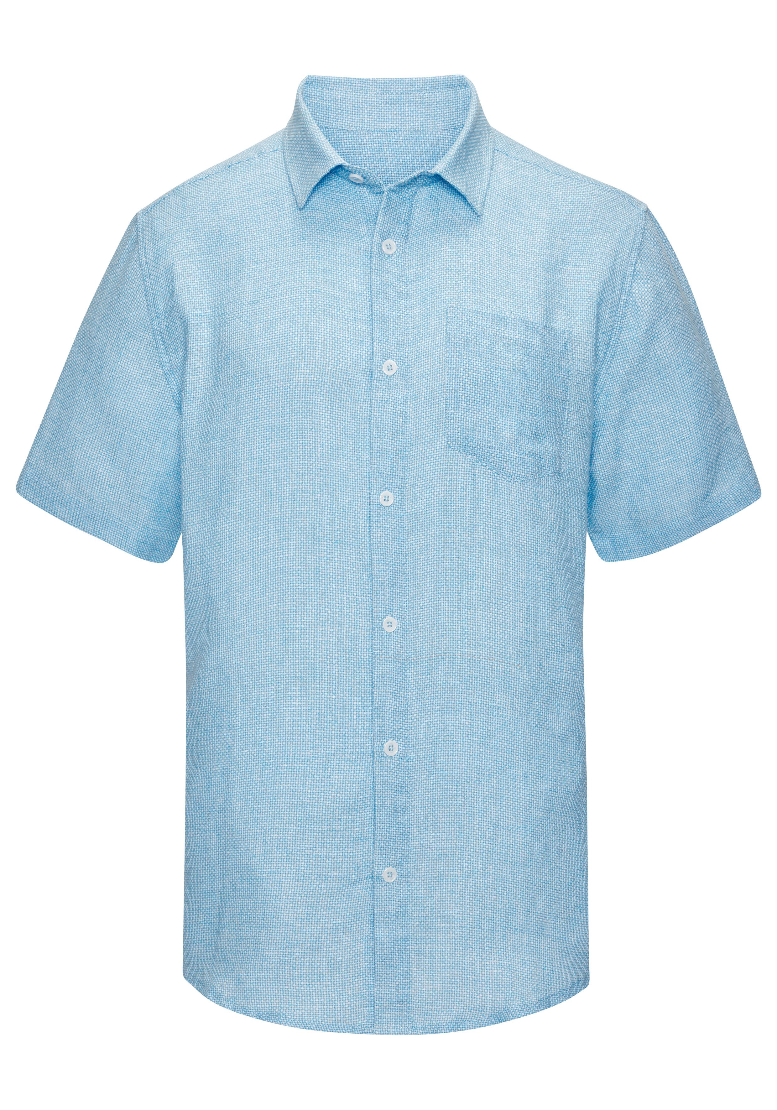 John Devin Leinenhemd, Kurzarmhemd Luftiges Freizeithemd mit dezentem Muster. € 34,99