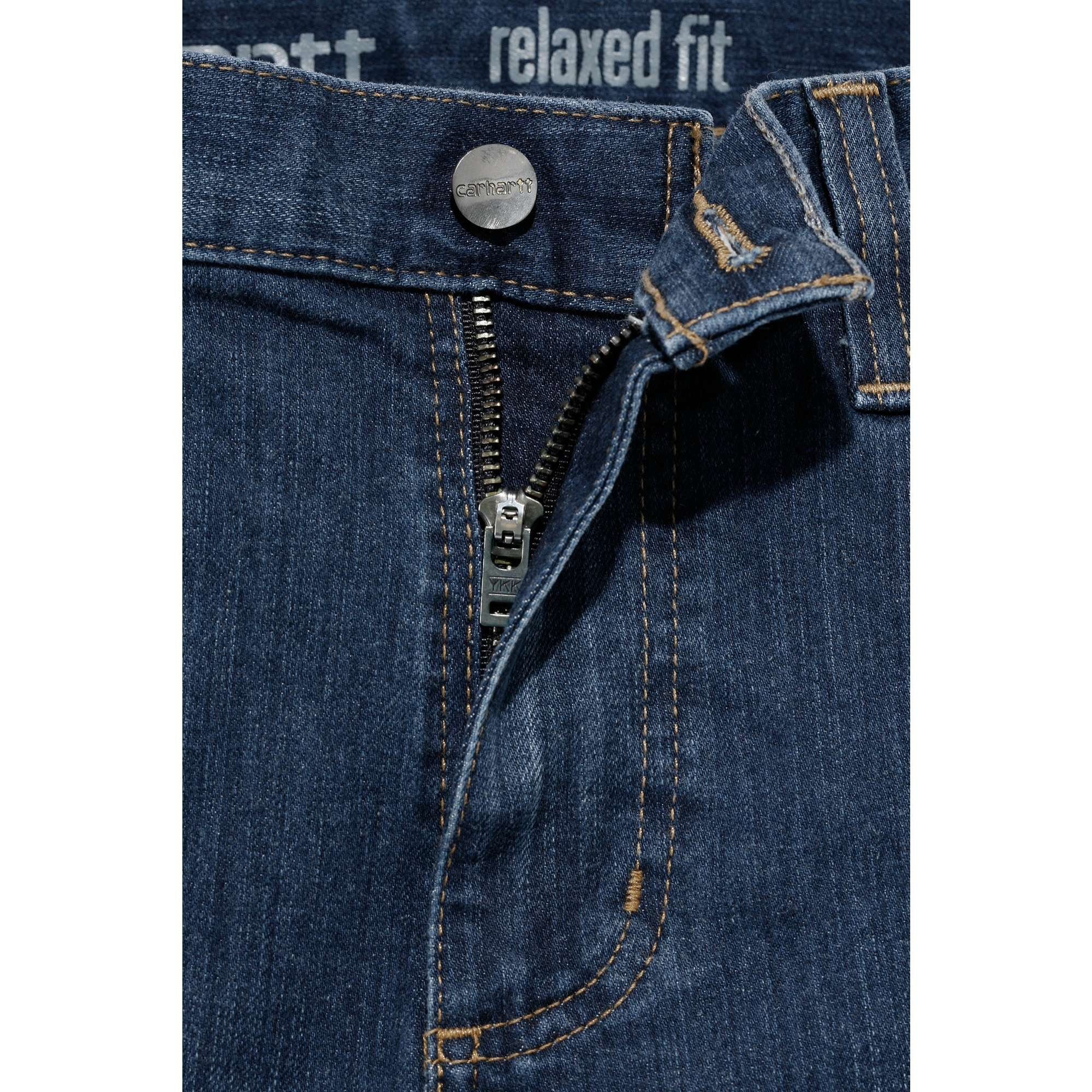 RELAXED STRAIGHT chambray RUGGED Stretch-Jeans Carhartt (1-tlg) blue FLEX JEAN light