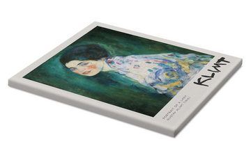 Posterlounge Leinwandbild Gustav Klimt, Bildnis einer Dame, Wohnzimmer Malerei