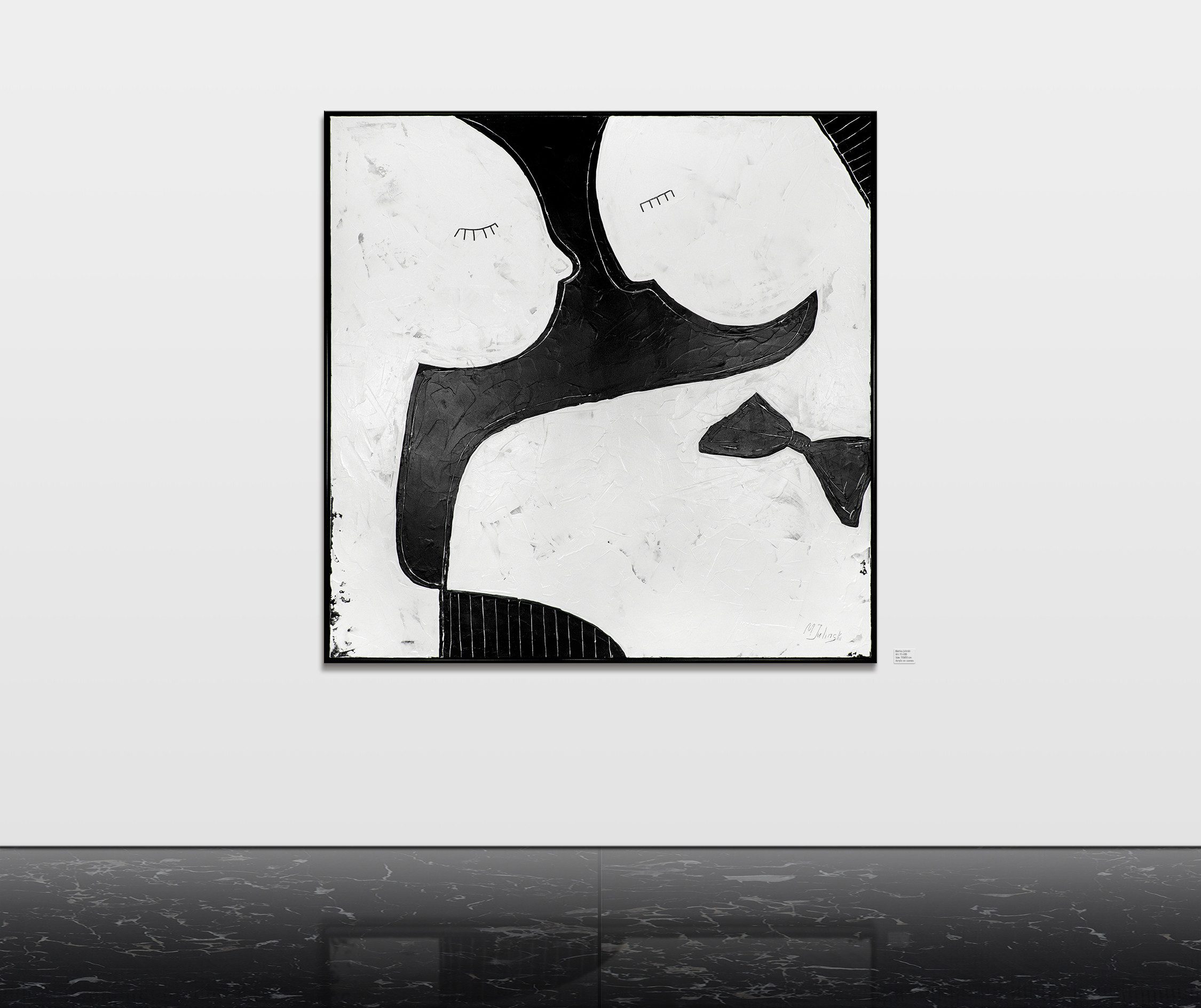 YS-Art Gemälde Anziehung II, Menschen, Menschen Pärchen auf Leinwand Bild H günstig online kaufen