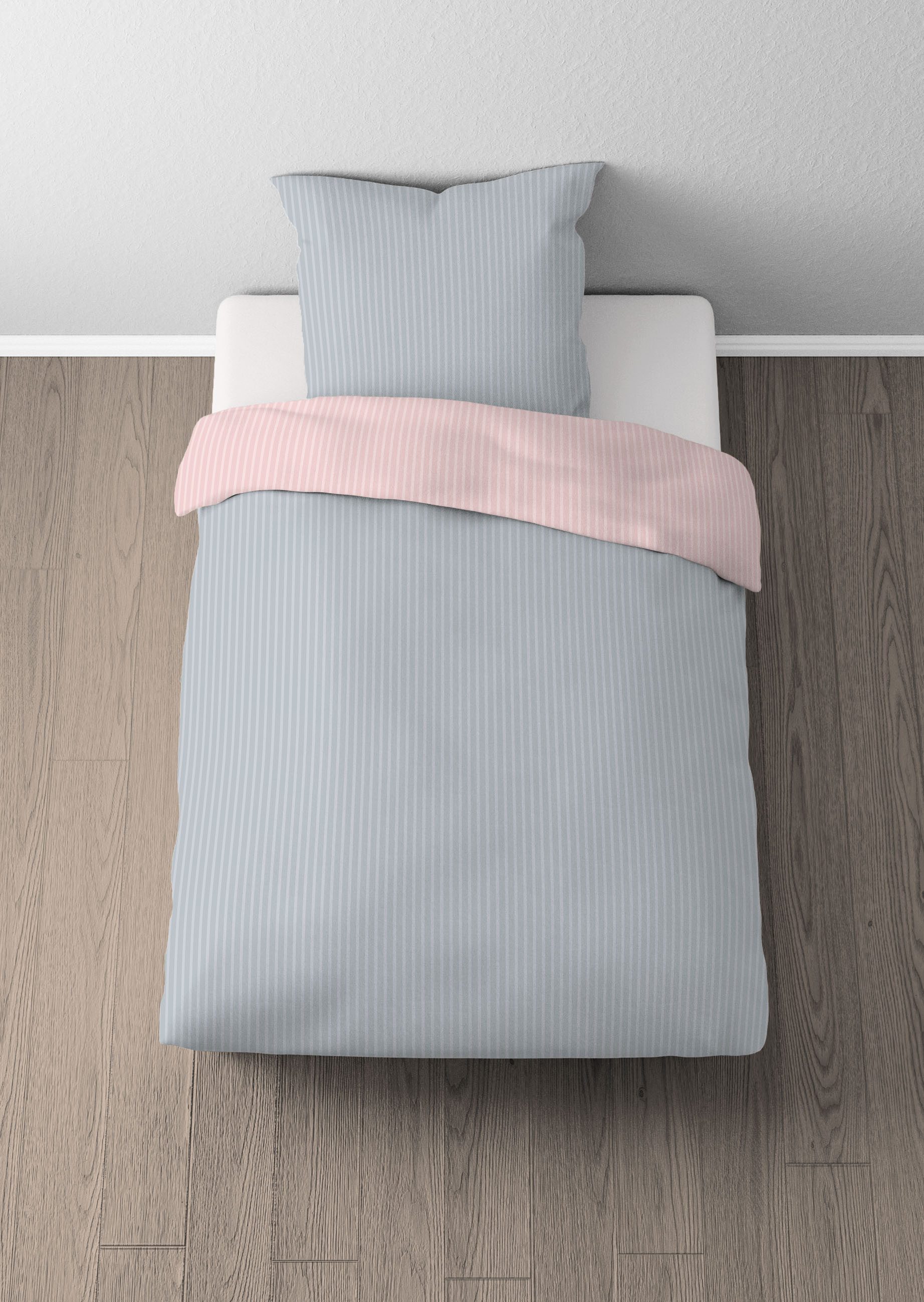 Castell - Markenbettwäsche Wendebettwäsche 0040774, Renforcé, 2 teilig, hautsympathisch, 100% Baumwolle, Reißverschluss, ganzjährig nutzbar