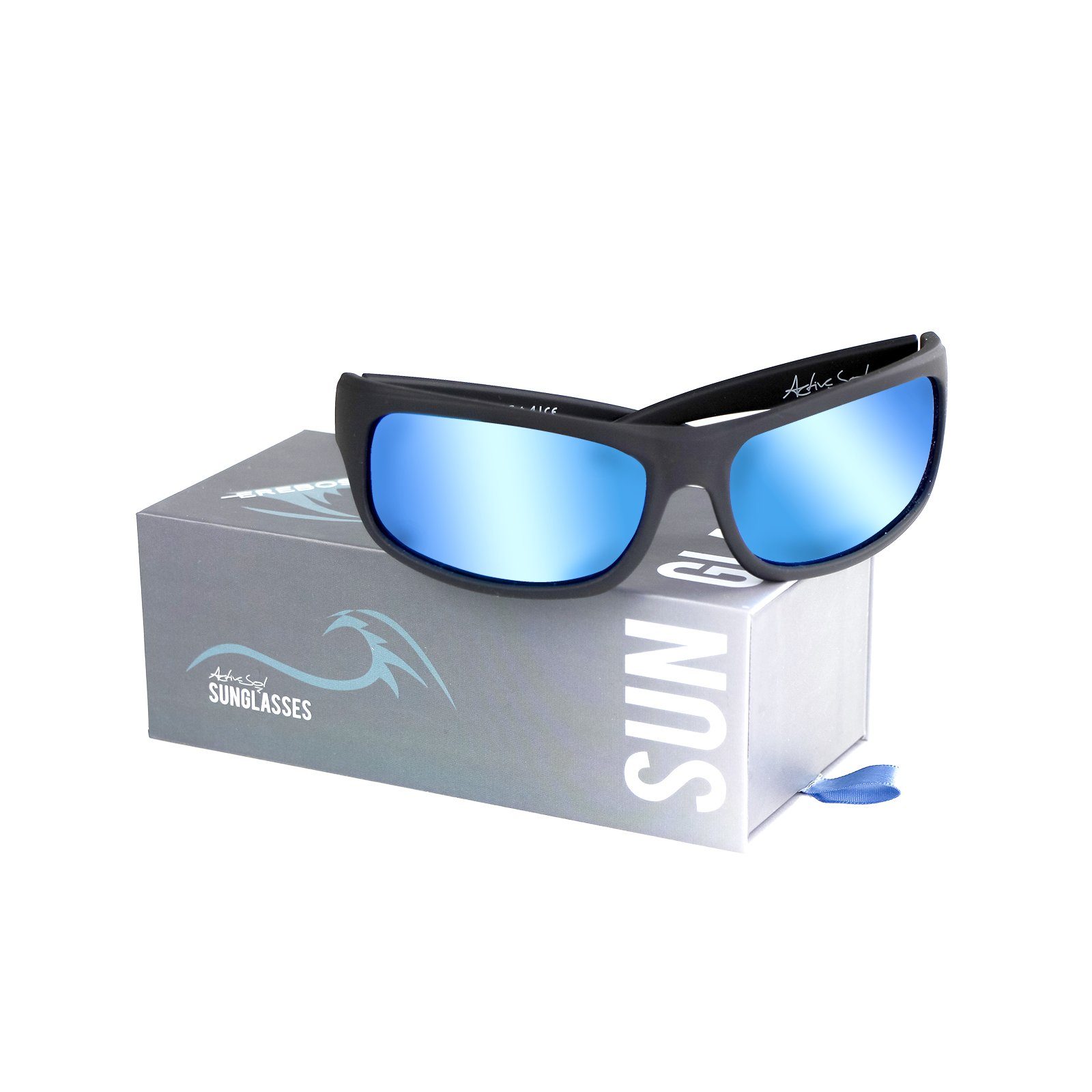 ActiveSol SUNGLASSES 4 - verspiegelt extra blau - dunkle Erebos, L Schwarz Sonnenbrille Sonnenbrille Kategorie