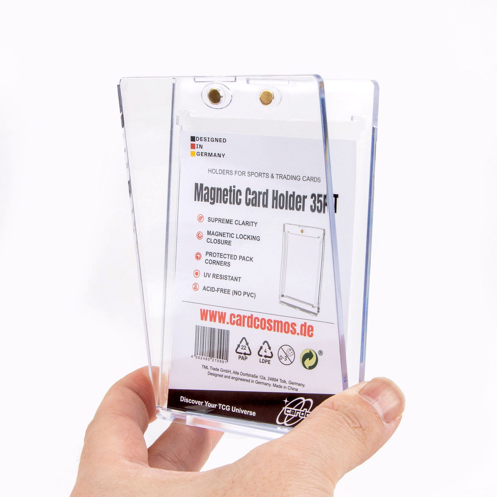cardcosmos Sammelkarte cardcosmos - Magnetic Card Holder 35PT Kartenhalter Acryl-Schutz