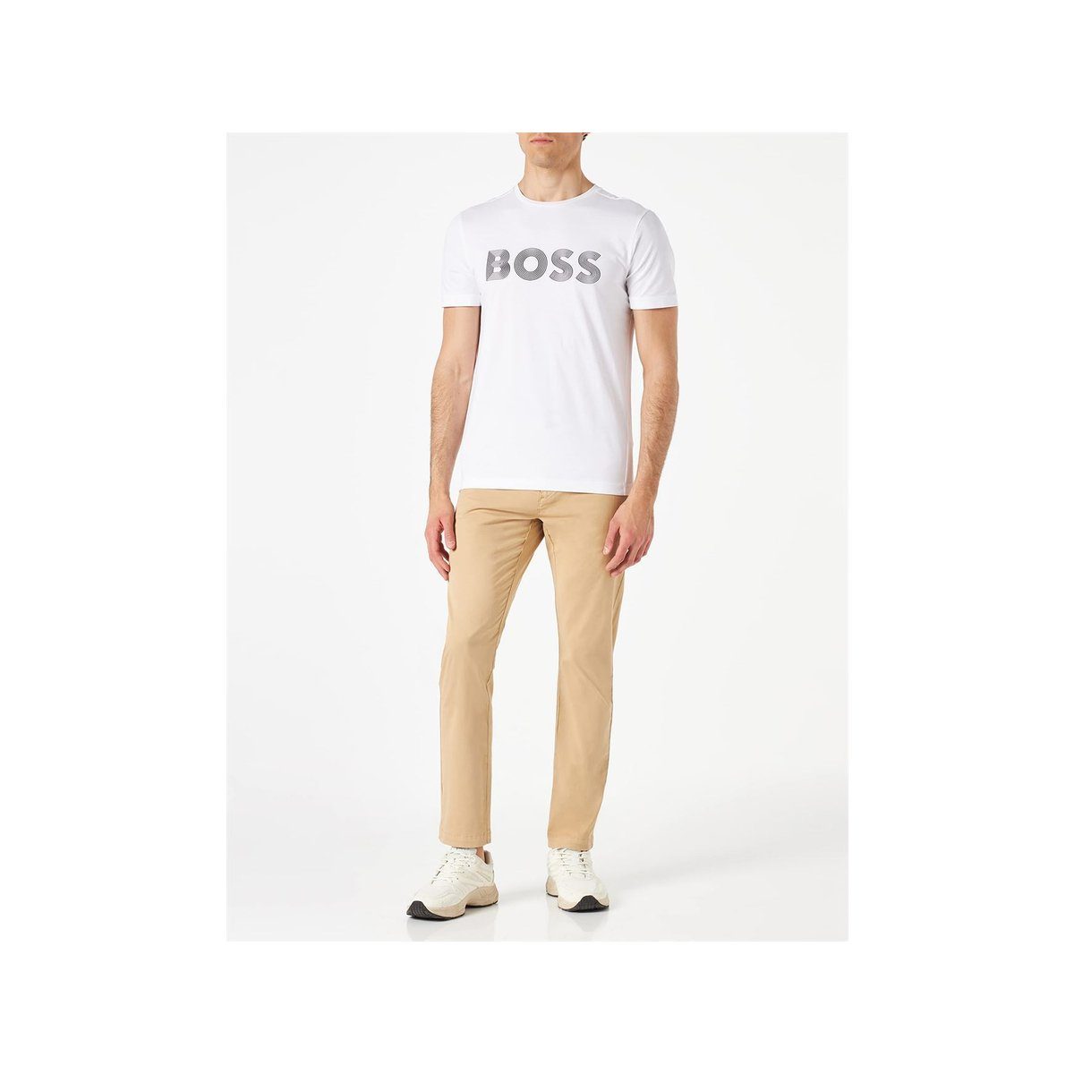 (1-tlg) HUGO fit T-Shirt weiß regular
