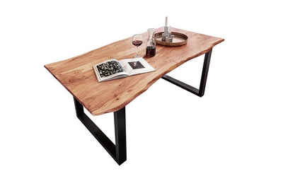 Junado® Baumkantentisch »Quinn«, Akazie Massivholz, Stärke Tischplatte 26mm, natürliche Baumkante