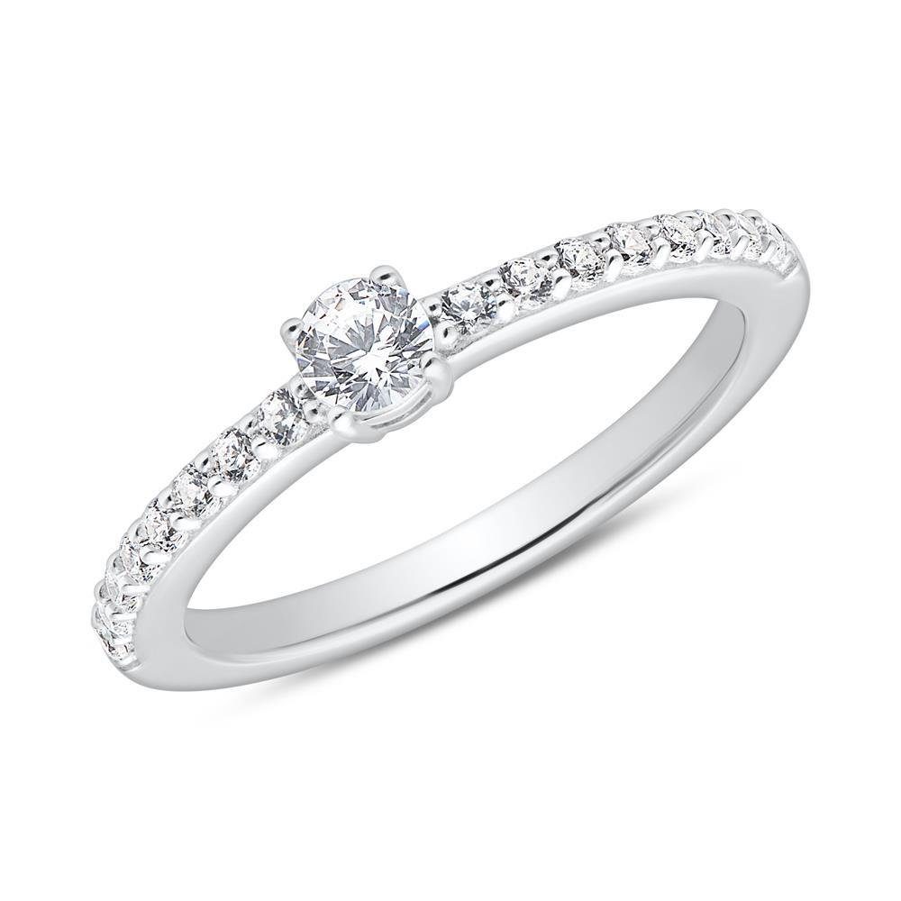 Verlobungsring Zirkoniabesetzter Verlobungsring aus Sterlingsilber von JEWLIX