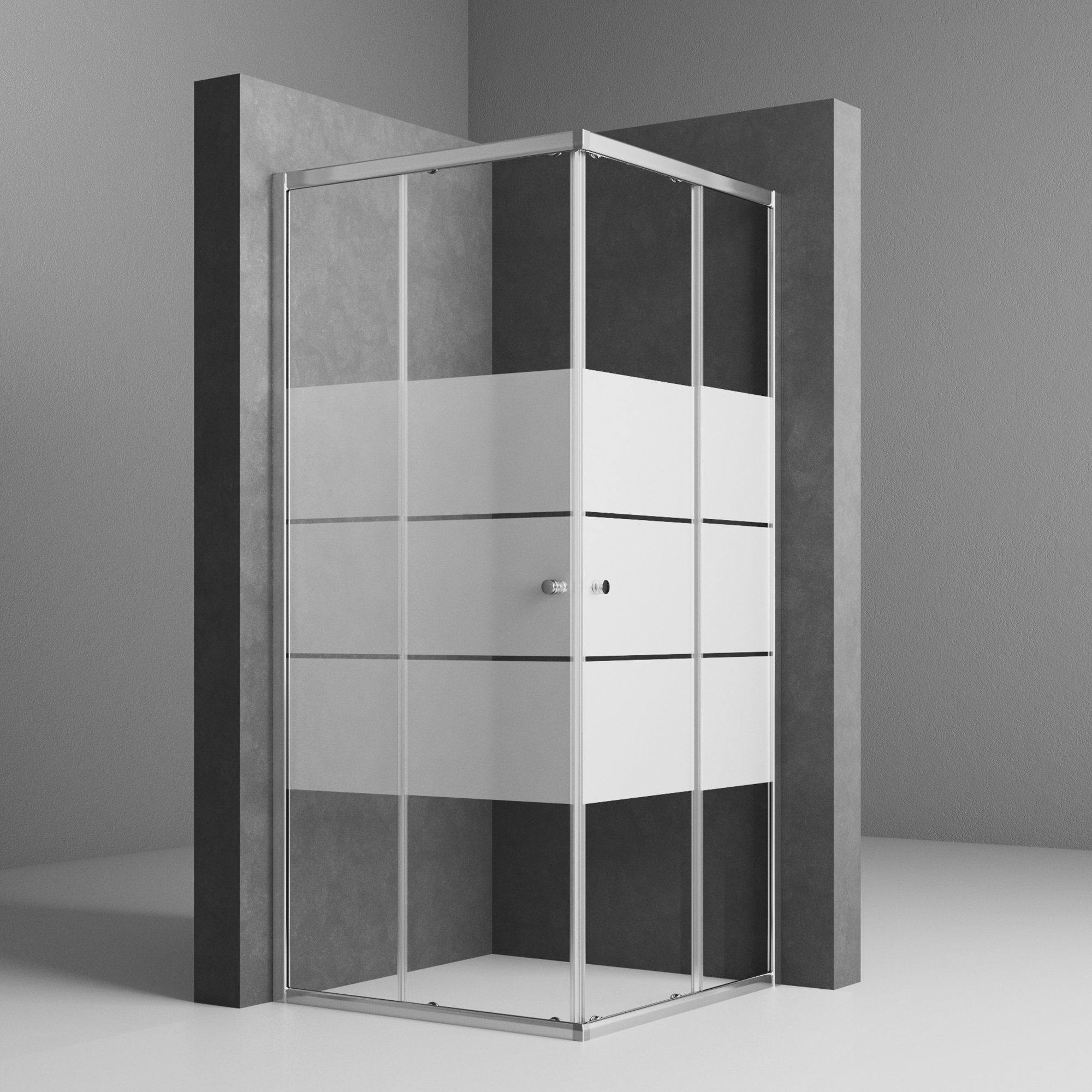 Boromal Eckdusche Duschkabine 90x90 80x80 75x90 75x75 Eckeinstieg Schiebetü günstig online kaufen