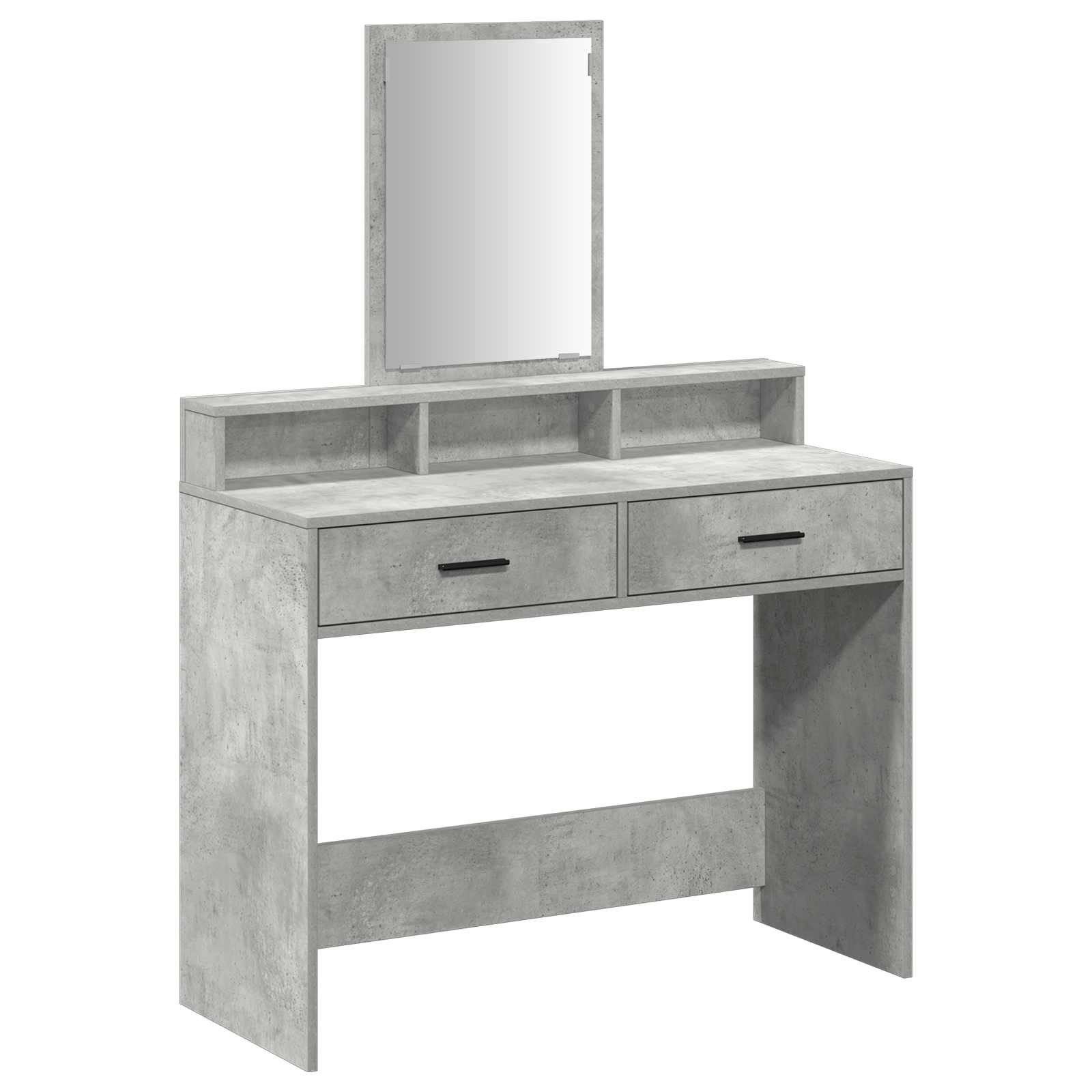 vidaXL Schminktisch Schminktisch Beton Grau 100 x 41 x 140 cm Holzwerkstoff (1-St)