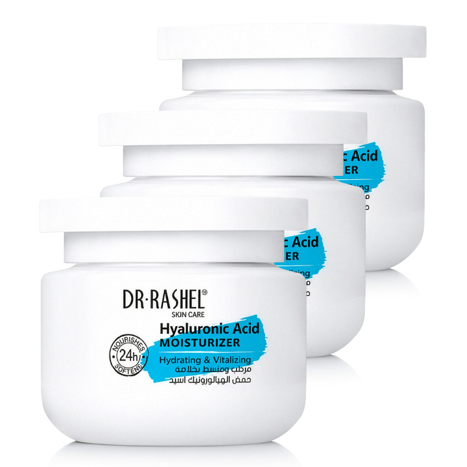 DR RASHEL Tagescreme Hyaluron Gesichtscreme Hyaluronic Acid Moisturizer Feuchtigkeitscreme, 3-tlg., Tagescreme, gesichtscreme, Tagespflege, Anti-Falten