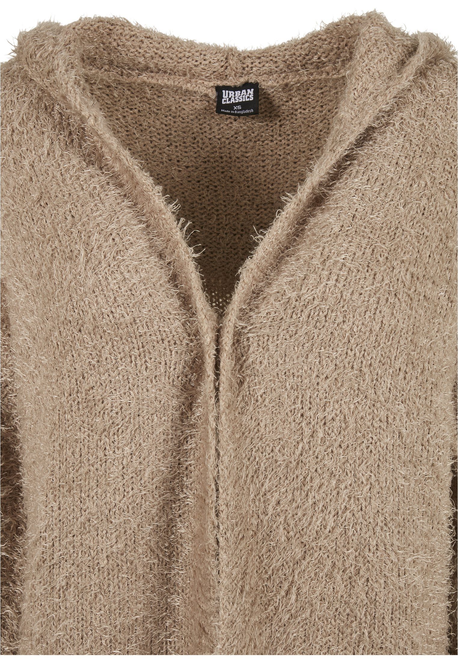 Hooded Damen Cardigan CLASSICS (1-tlg) Cardigan softtaupe Feather URBAN Ladies