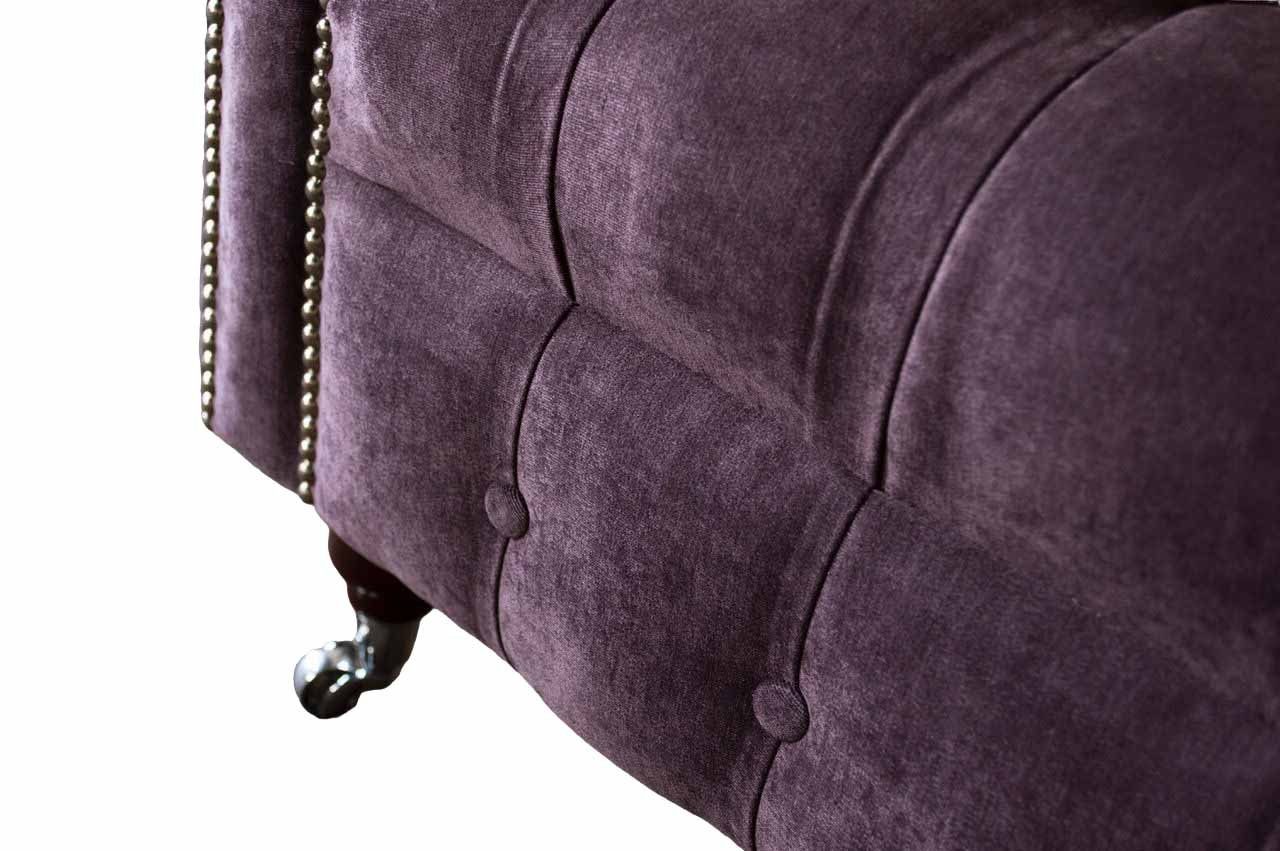 Klassisch Sofas Couch Textil JVmoebel Chesterfield Chesterfield-Sofa, Wohnzimmer Design Sofa