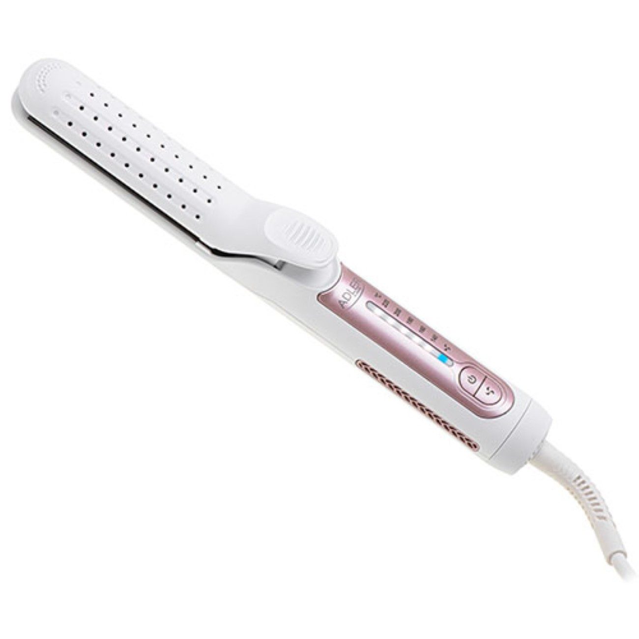 Adler Glätteisen AD 2326, Professioneller Haarglätter, Keramikbeschichtung, weiß, rosa