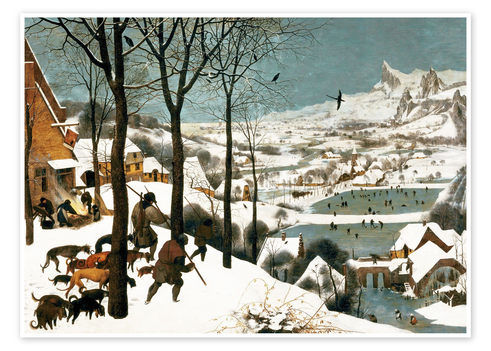 Posterlounge Poster Pieter Brueghel d.Ä., Heimkehr der Jäger, Malerei