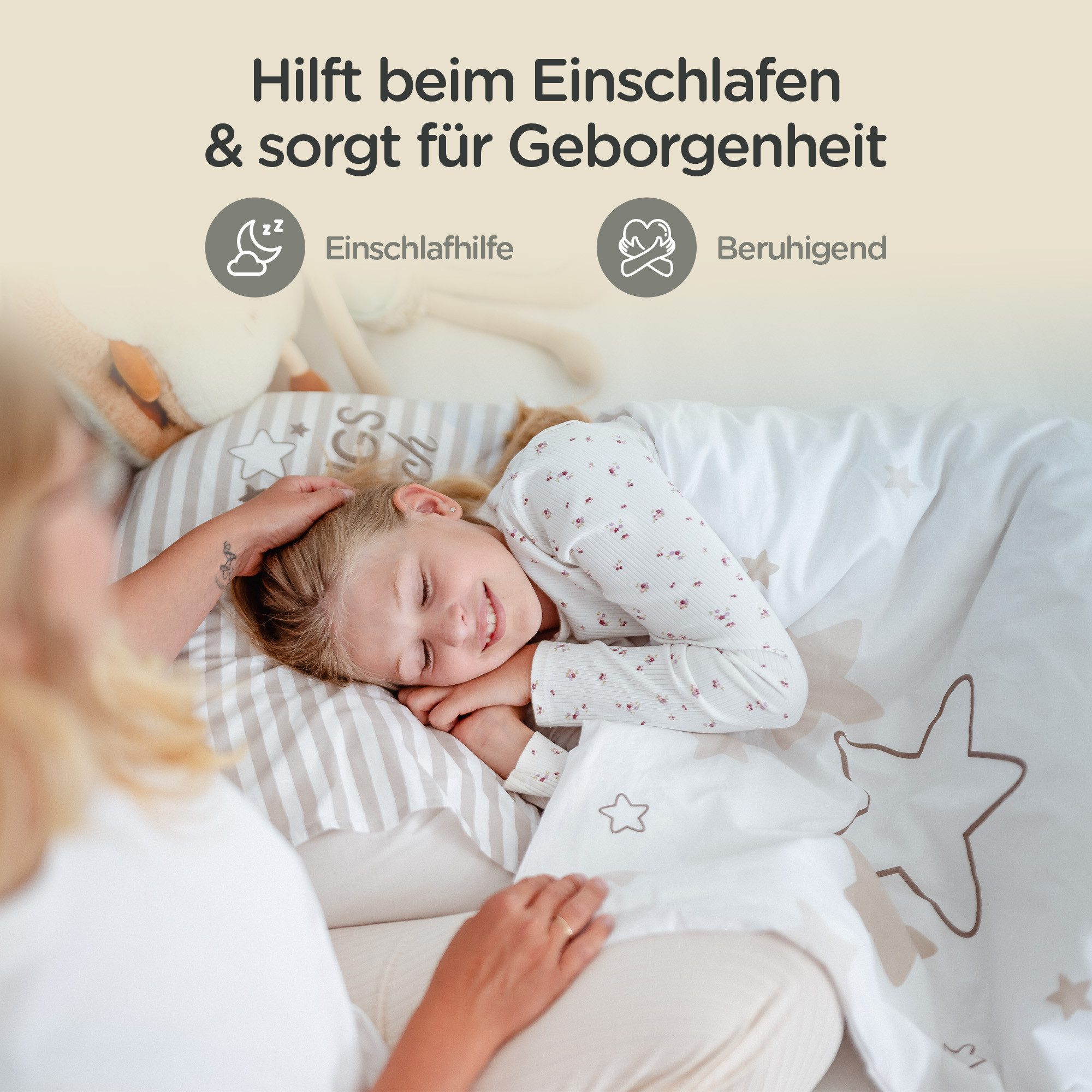 Lunova Gewichtsdecke für Kinder, Füllung: hypoallergene Glasperlen, Therapiedecke, waschbar, OEKO-TEX Baumwolle, 2-4 kg Gewicht – Bild 3 von 5