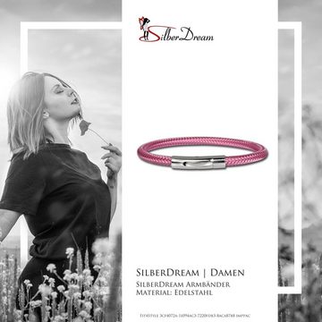 SilberDream Edelstahlarmband SilberDream Armband rosa Arm-Schmuck für (Armband), Damen Armband (Chalif) ca. 20cm, aus Edelstahl (Stainless Steel), Farb