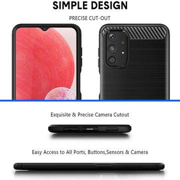 CoolGadget Handyhülle Carbon Handy Hülle für Samsung Galaxy A13 4G 6,6 Zoll, robuste Telefonhülle Case Schutzhülle für Samsung A13 Hülle