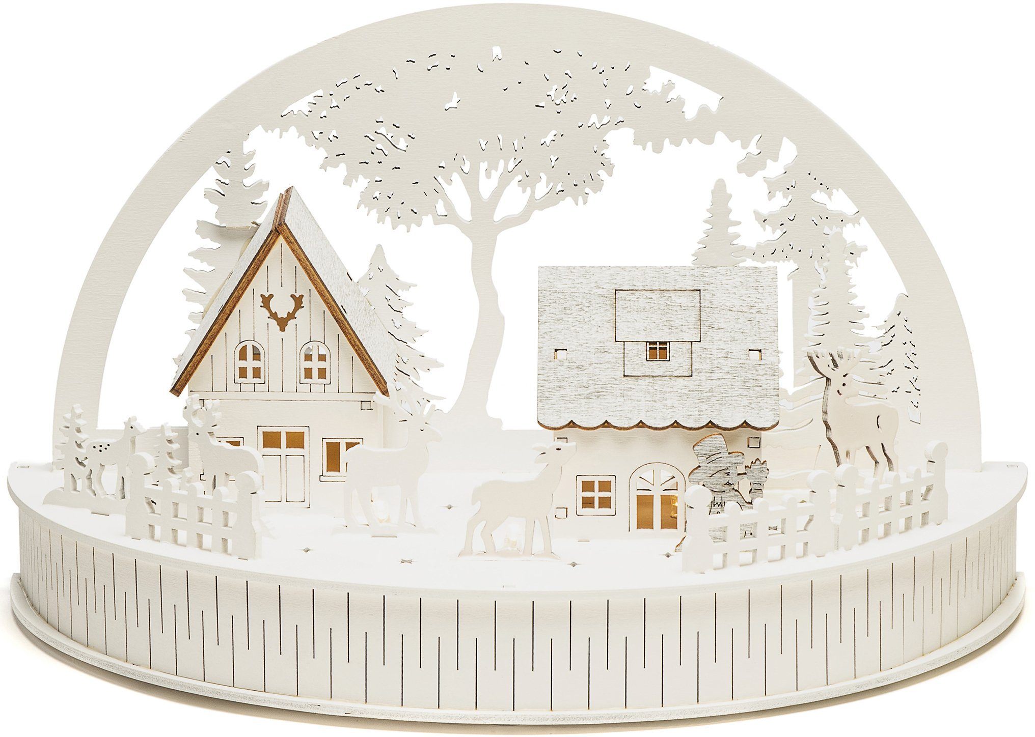 KONSTSMIDE Weihnachtsdorf Weihnachtsdeko, 6 Stunden Timer, 5 warm weiße Dioden