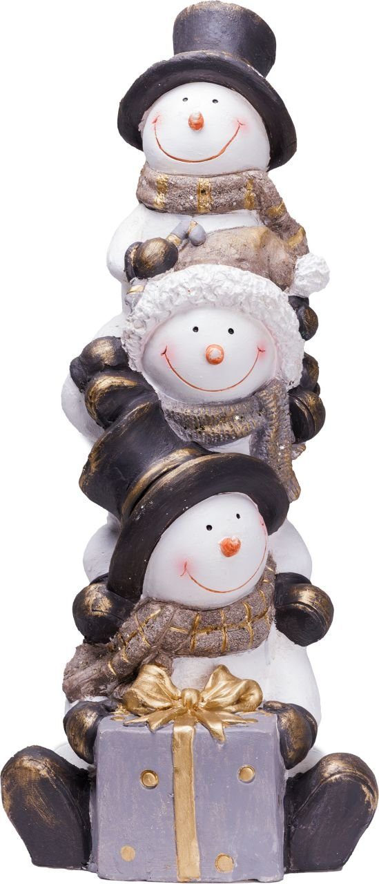Trend Line Weihnachtsfigur TrendLine Dekofiguren Schneemänner 62 x 26 cm grau