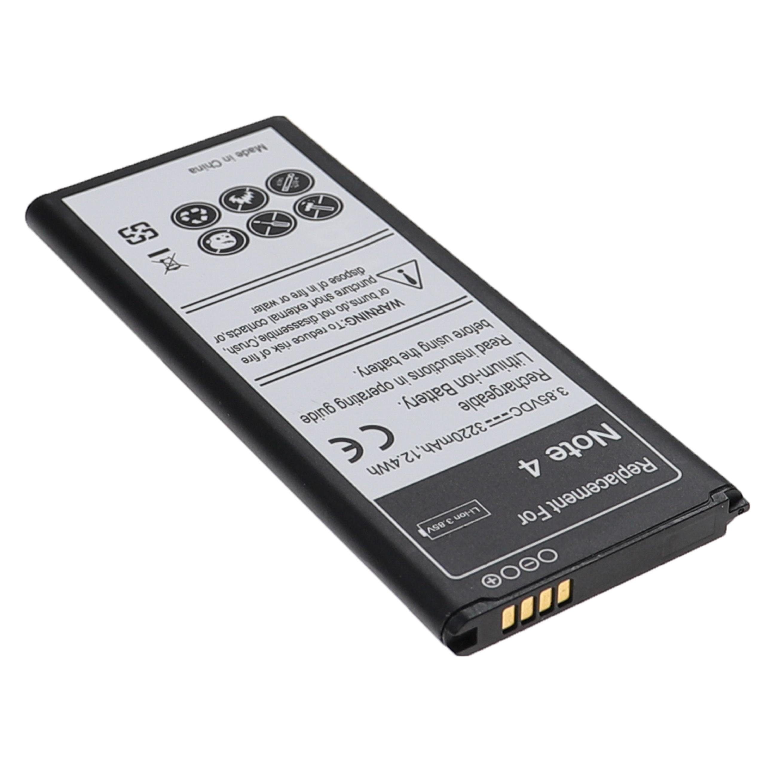 4 V) Note Samsung 3220 Li-Ion (3,85 Galaxy mit mAh kompatibel Smartphone-Akku vhbw