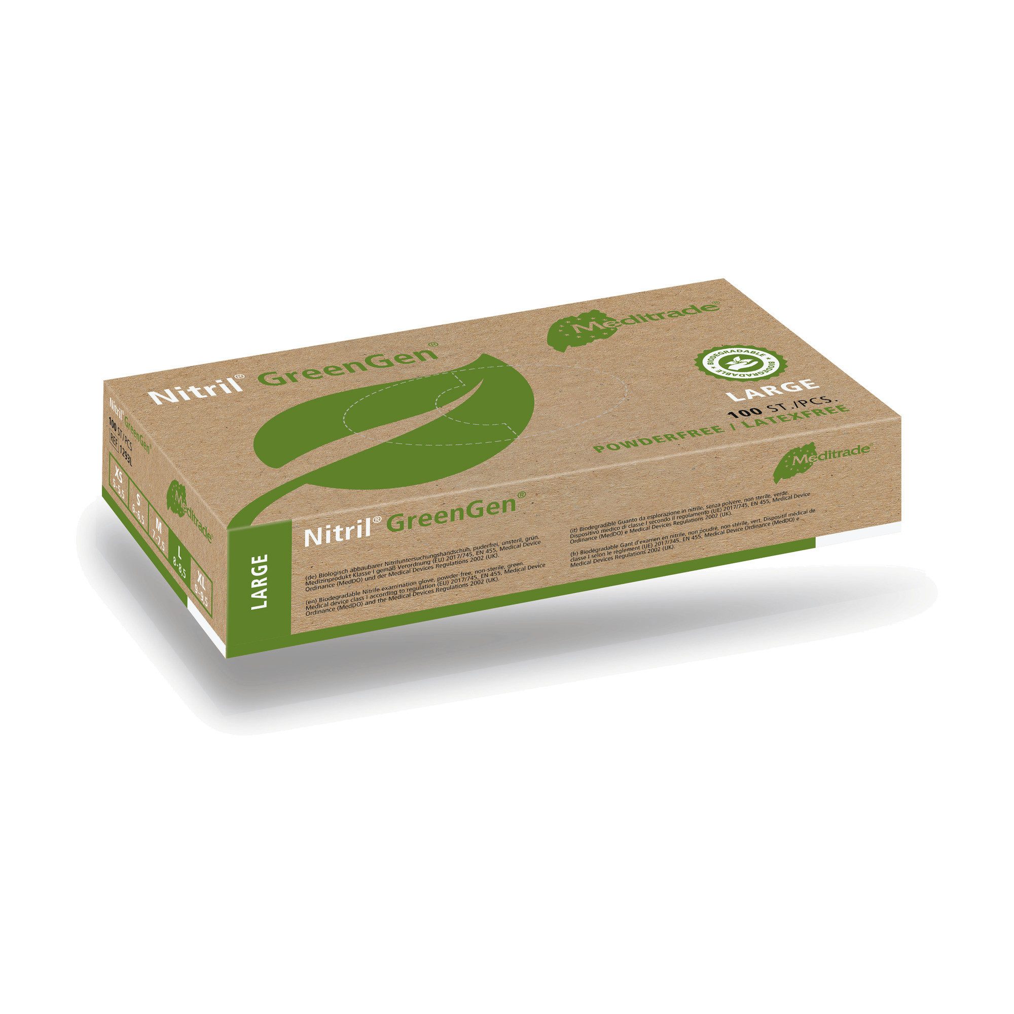 MediTrade Nitril-Handschuhe Meditrade Nitril GreenGen - Nitril-Untersuchungshandschuhe