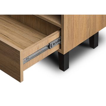Konsimo Nachttisch FRISK Nachtkommode Nachtschrank Nachtkommode, Holzwerkstoff, mit Schubladen, Beine aus Buchenholz