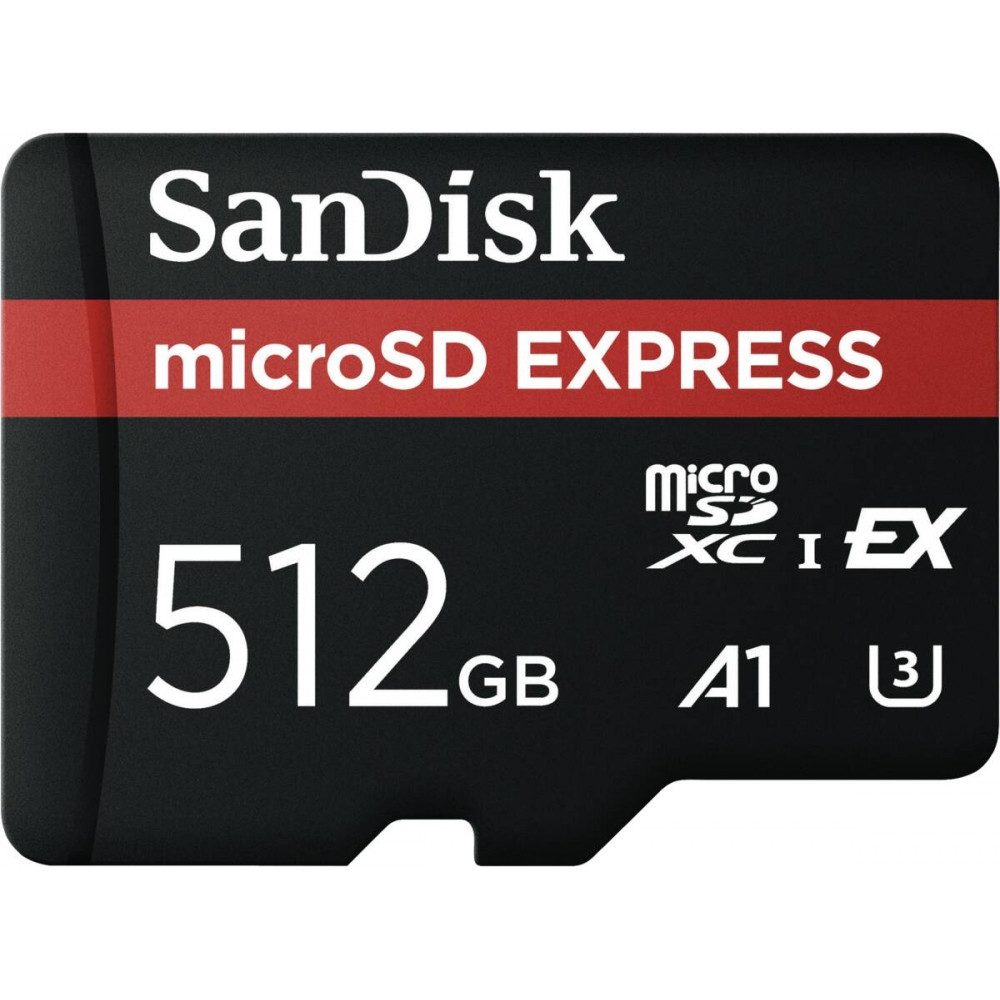 Sandisk SDSQXFN-512G-GN4NN microSD Express 512GB Speicherkarten UHS-I U3 Speicherkarte (512 GB GB, Express-Schnittstelle für schnelle Datenübertragung)