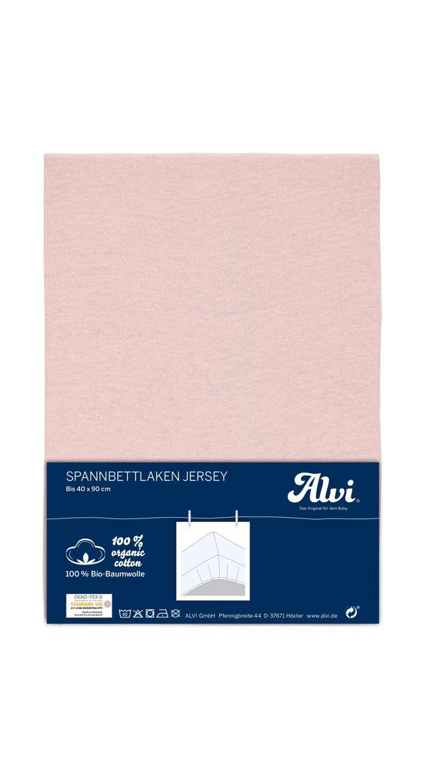 Alvi® Spannbettlaken Spannbettlaken Bio-Baumwolle, Baumwolle, Gummizug: rundum, (1 Stück), faltenfrei durch Gummizug
