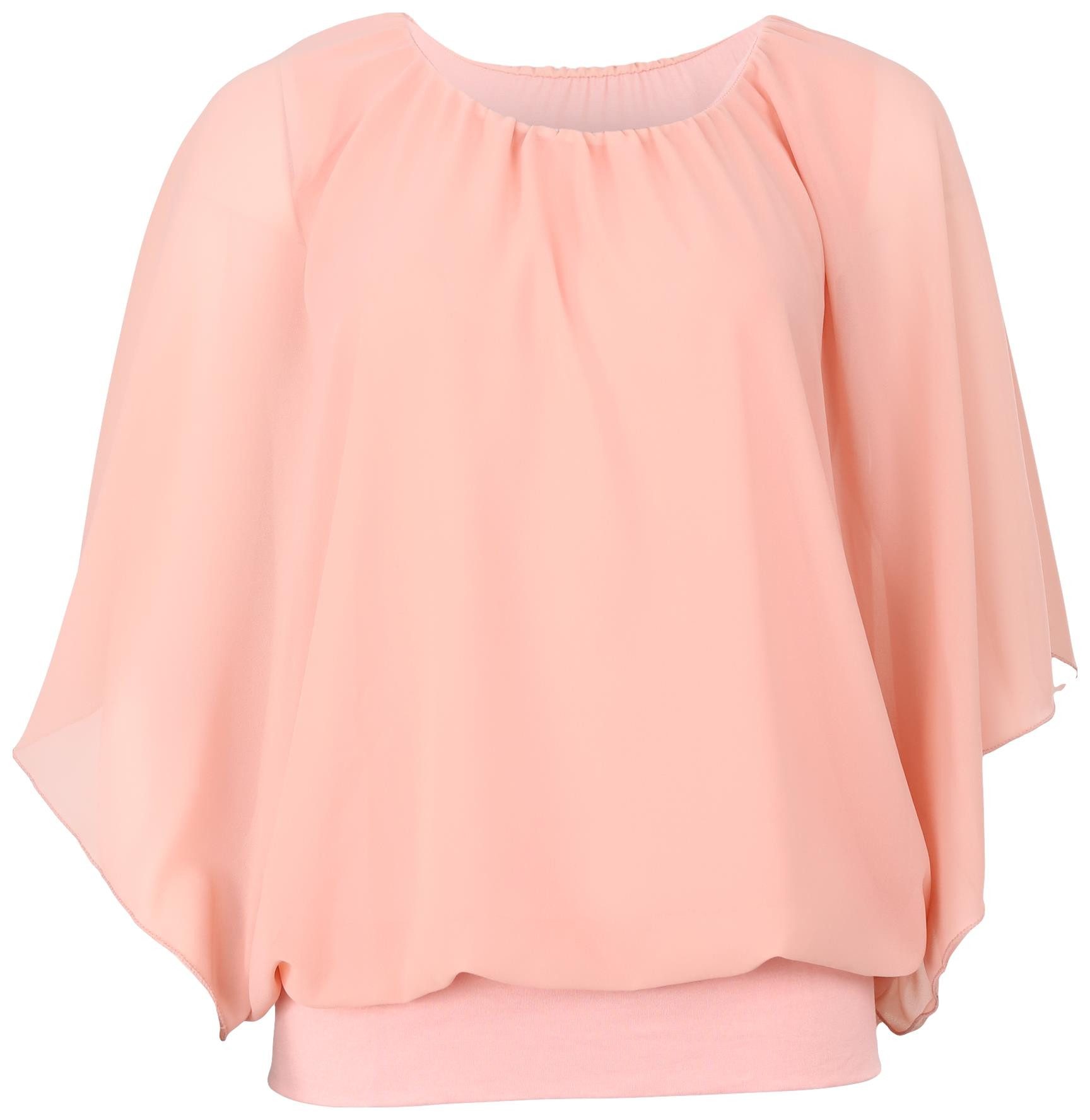 malito more than fashion Chiffonbluse 6296 mit breitem Bund Einheitsgröße günstig online kaufen