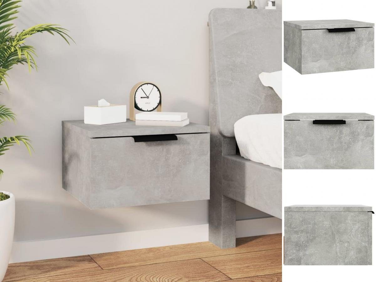 vidaXL Nachttisch WandNachttisch Betongrau 34x30x20 cm