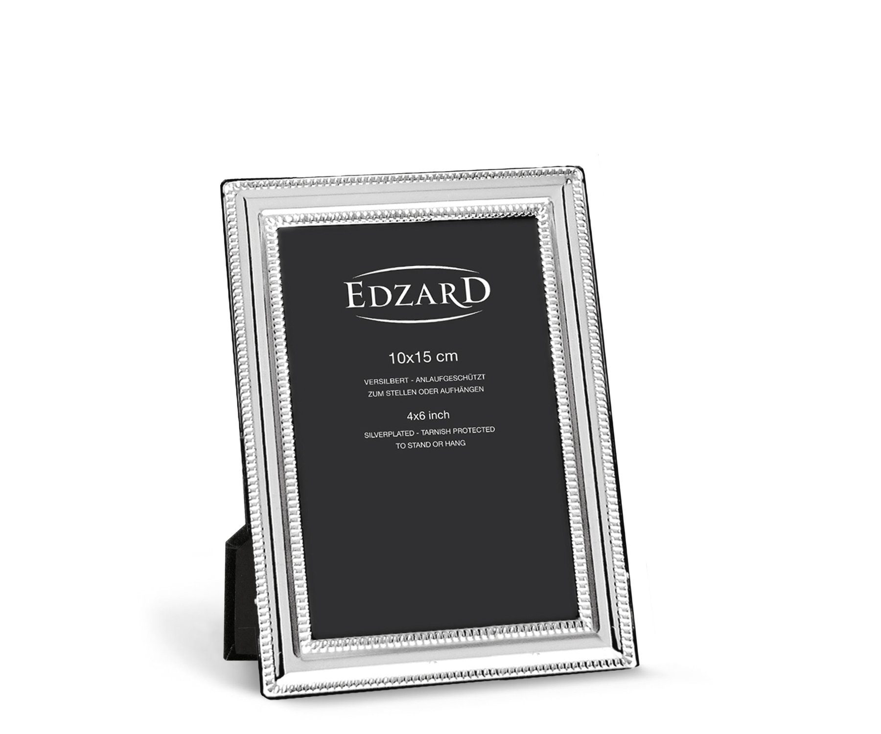 EDZARD Bilderrahmen Matera, versilbert und anlaufgeschützt, für 10x15 cm Foto