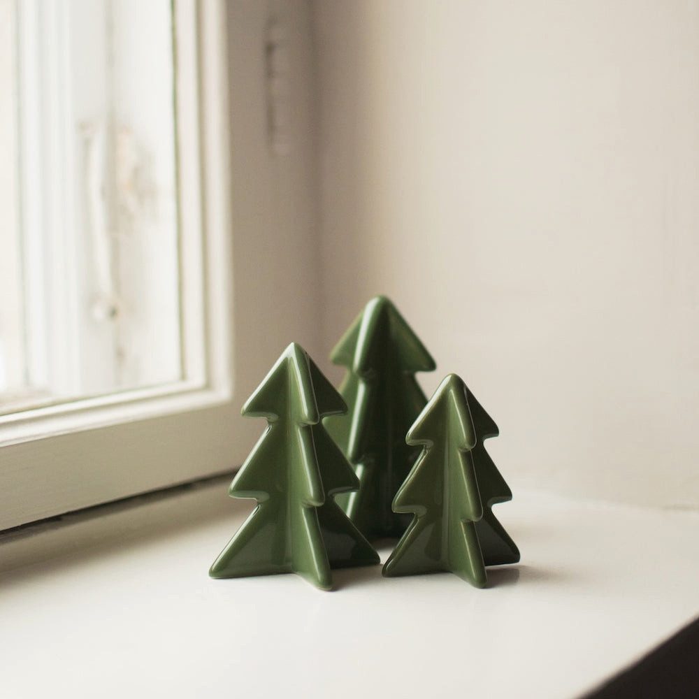 dbkd Dekoobjekt Weihnachtsdeko Winter Tree - grün