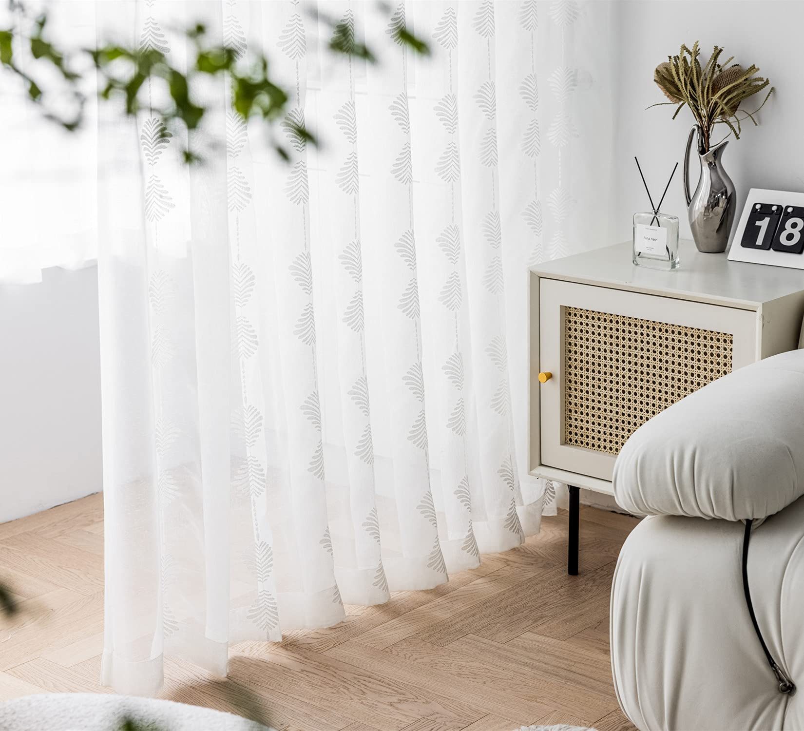 M&W DAS DESIGN Vorhang Wohnzimmer Schlafzimmer Mit ösen 140Bx245H (1er), 2 für Paar