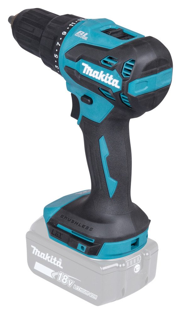 Makita Akku-Schlagbohrschrauber »DHP490Z« 18V, ohne Akku und Ladegerät, (max. 65 Nm, 0-1.900 min), kraftvoller, bürstenlos, allgemein einsetzbar zum Schrauben u – Bild 4 von 5