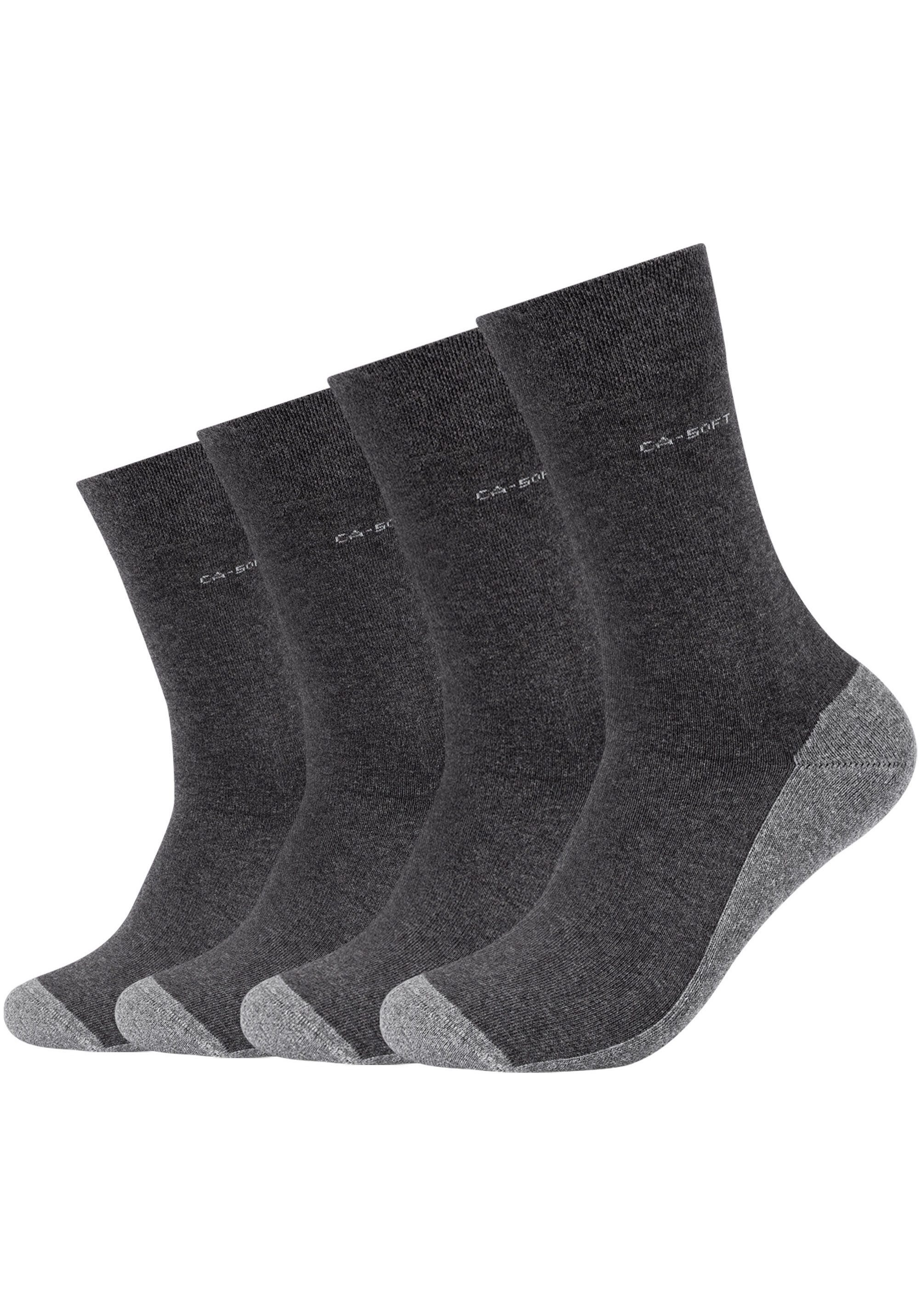 Camano Langsocken ca-soft (4-Paar) mit dezentem Logodruck günstig online kaufen