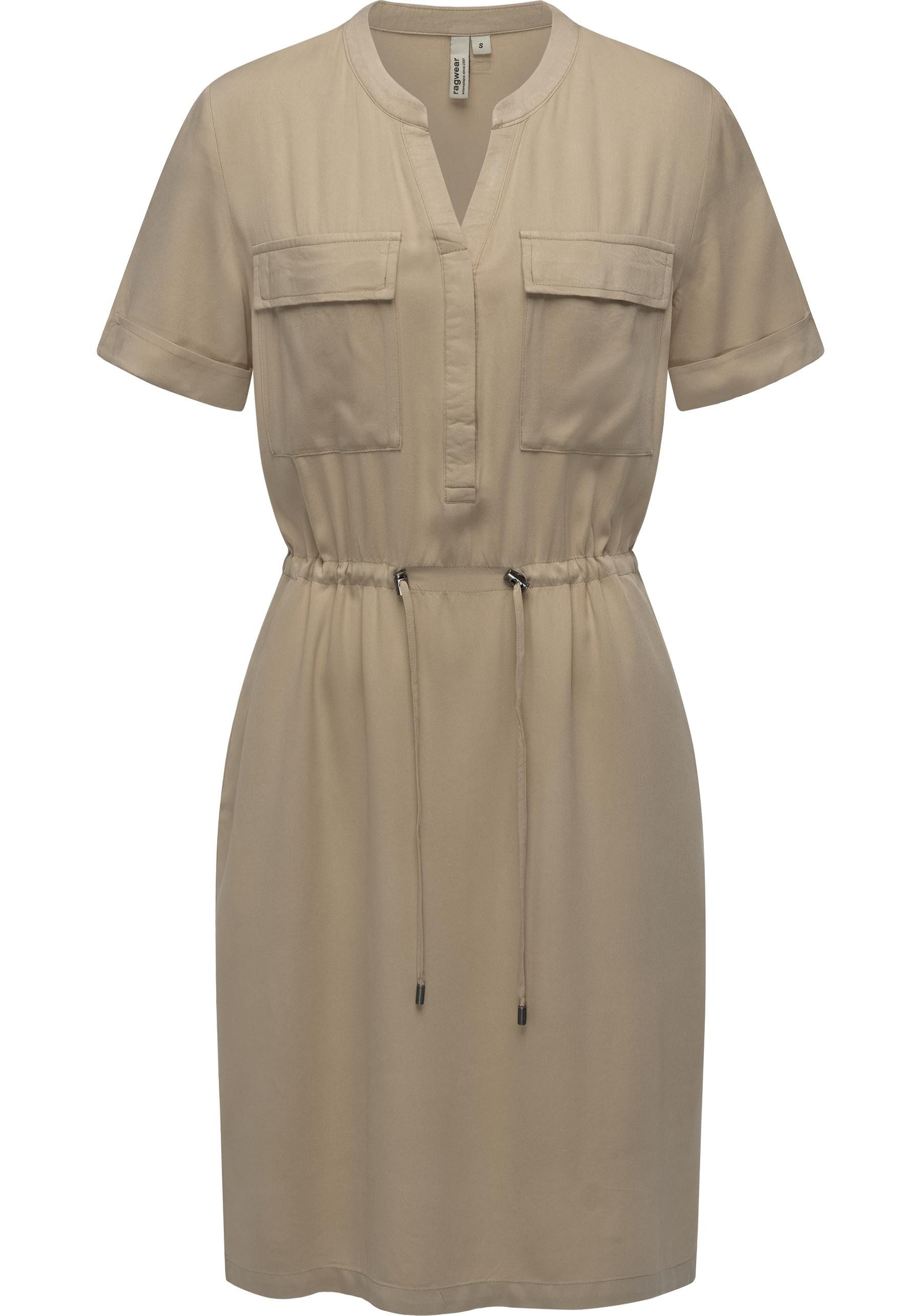 Ragwear Blusenkleid Roisana Leichtes Sommerkleid mit Brusttaschen