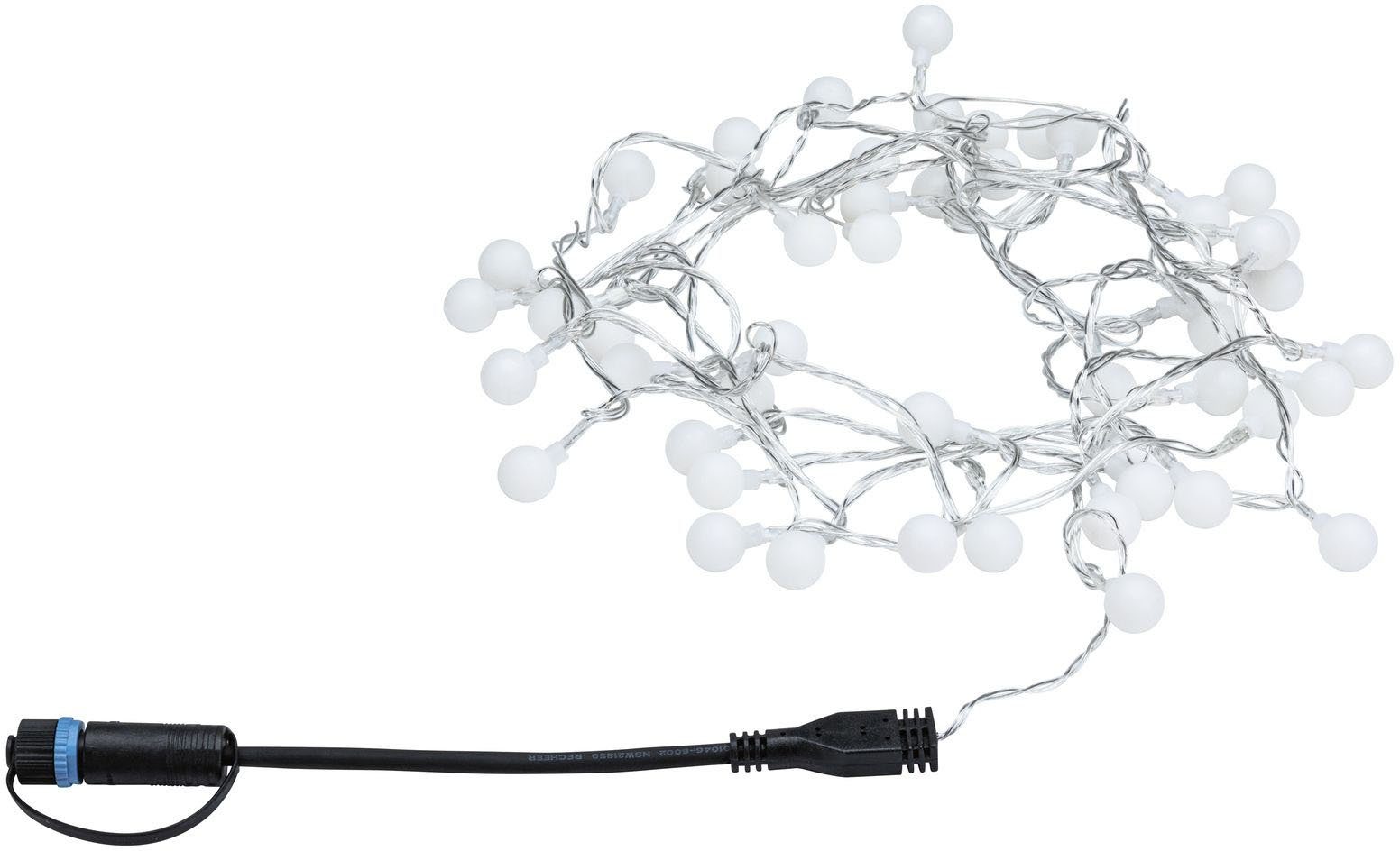 Paulmann LED-Lichterkette Plug & Shine IP44 5m 24V 3.000K 48x2lm, 1-flammig