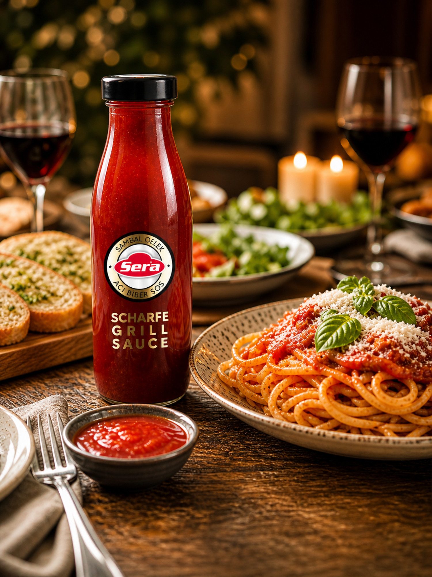 SERA FOOD Saucen Sera Sambal Oelek Chili Sauce scharf 250ml Grill & Dip, 1 x 250 ml, Authentische Chili Sauce, Intensive Schärfe, Vielseitig verwendbar