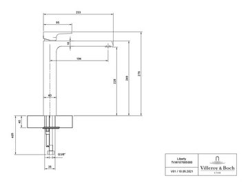 Villeroy & Boch Waschtischarmatur Liberty 228 Einhebel, ohne Ablaufgarnitur, Standmontage - Chrom