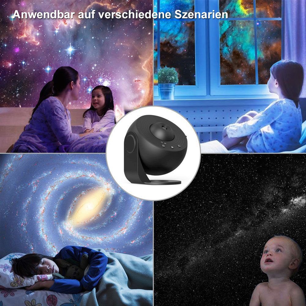 Projektor 360°-Drehung Sternenhimmel Nachtlicht Planetarium JOYOLEDER Schwarz LED Diaprojektor Galaxy Projektor,